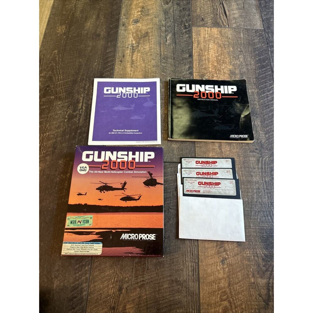 Gunship 2000 (PC, 1991) - 5.25 Inch Floppy